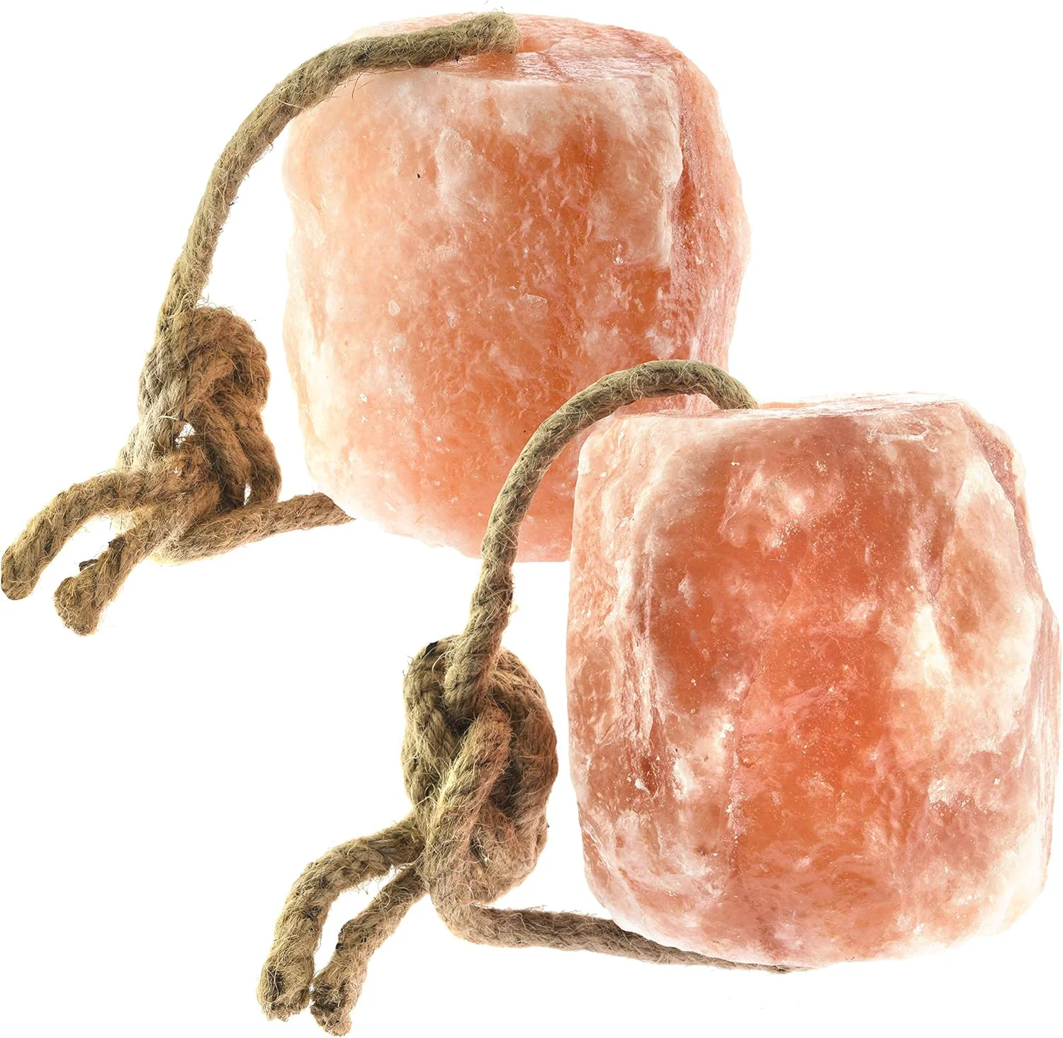 Fine UMAID Himalayan Salt Lick 6 lbs On Rope for Horse Deer Goat and Livestock Animals - Himalayan Salt Block 2 Pack Flexible