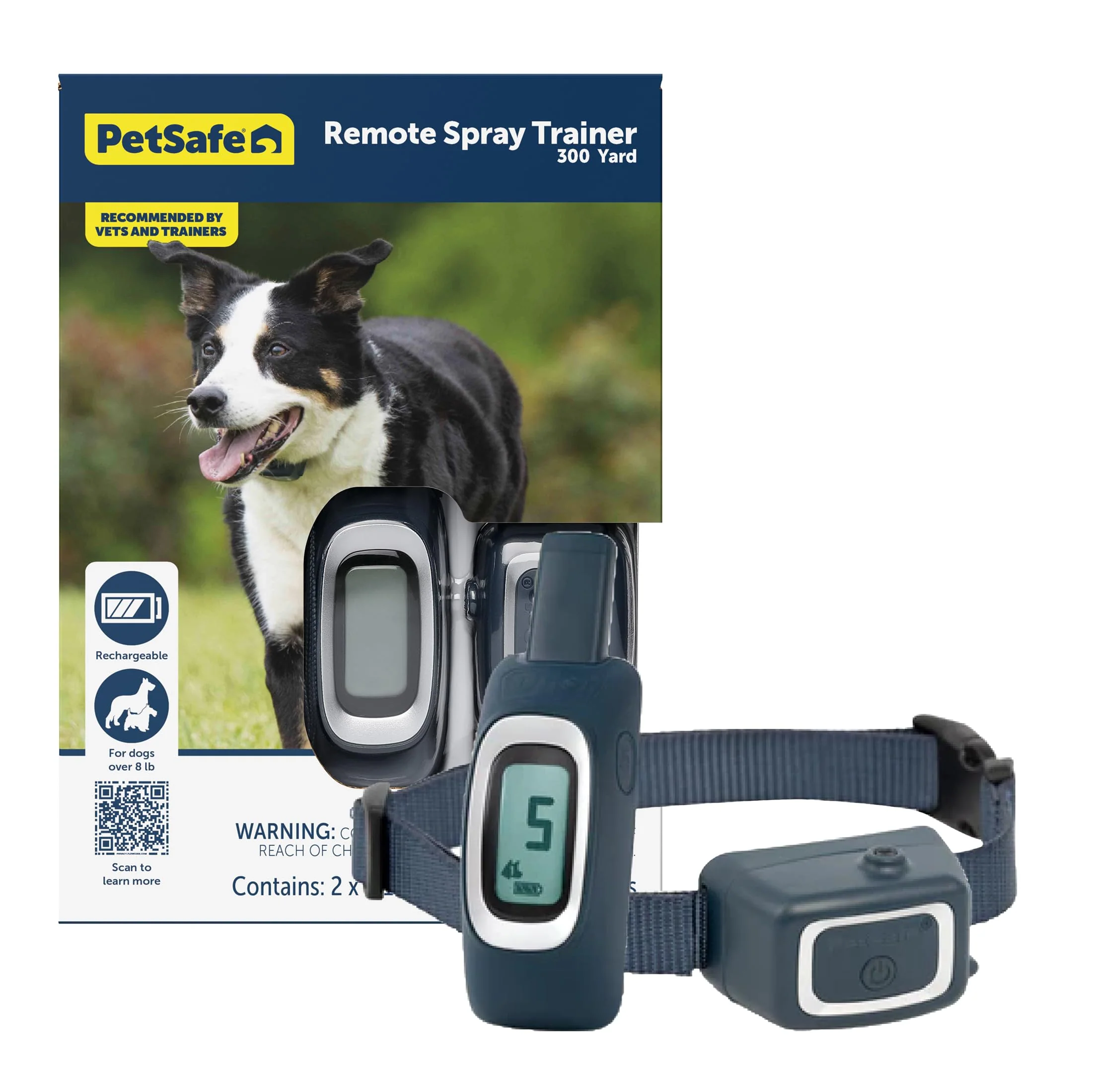 Practical PetSafe Remote Spray Trainer - 3 Modes Tone Vibration Spray 300 Yards Specialty
