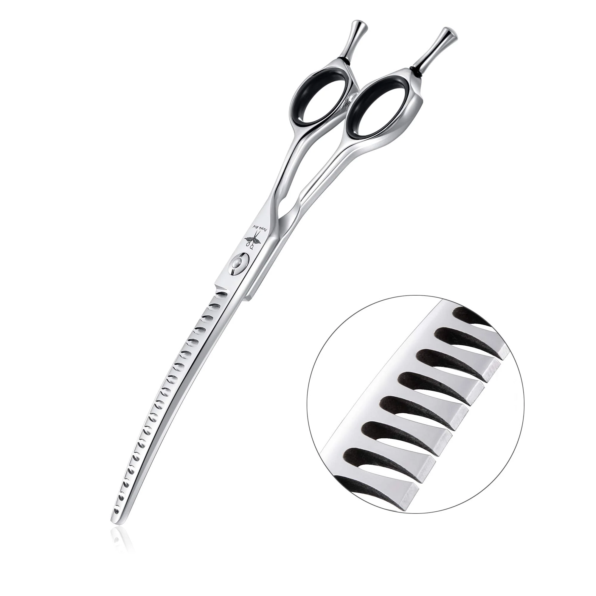 First-Class PURPLEBIRD 6.5 Inch Downward Curved Dog Grooming Scissors – Japanese 440C Stainless Steel Lightweight