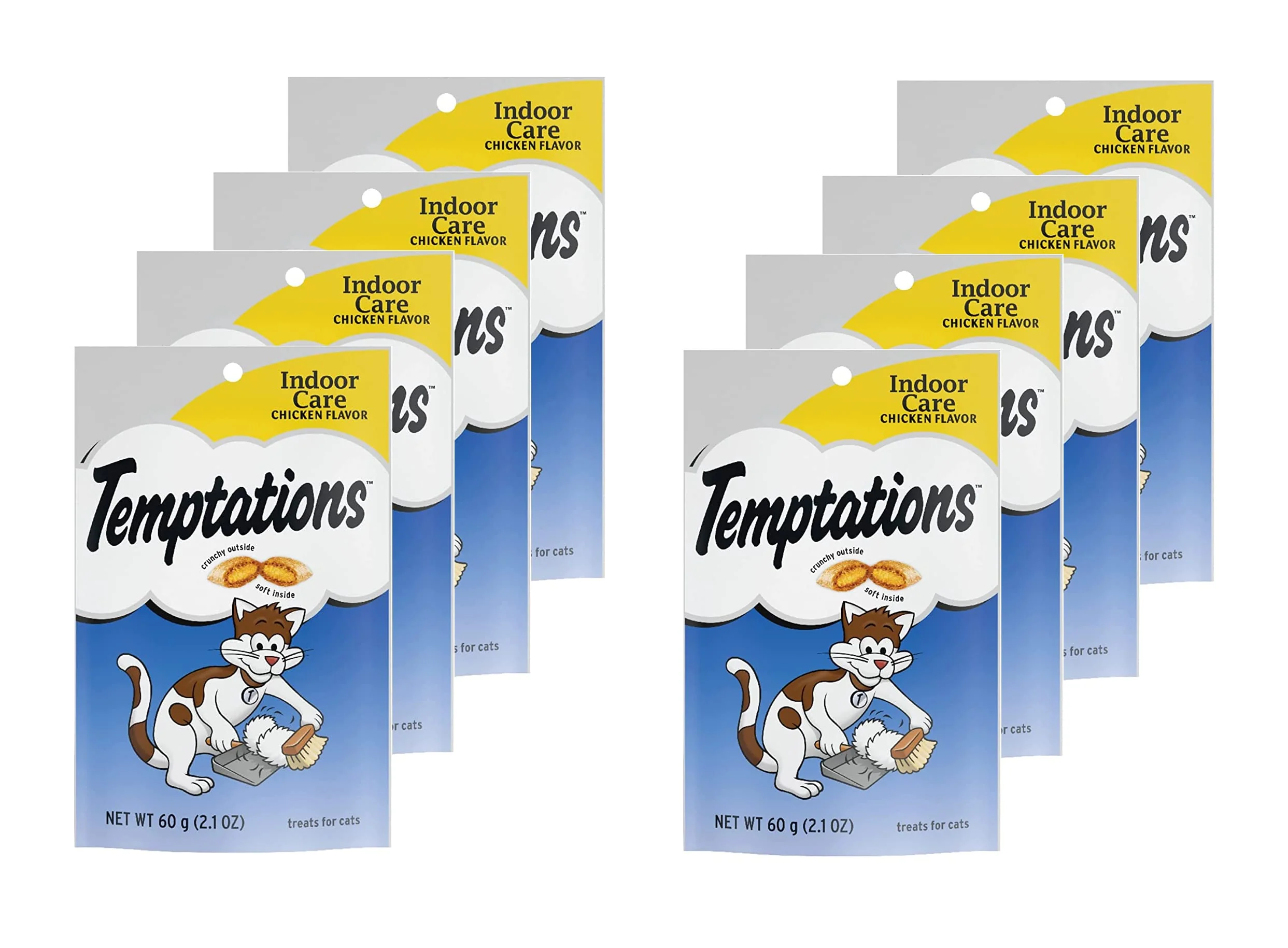 Comfortable Petlewa 8 Pack Temptation Hairball Control Chicken Flavor Crunchy Cat Treats – 2.1 oz 60 g Expertly Made