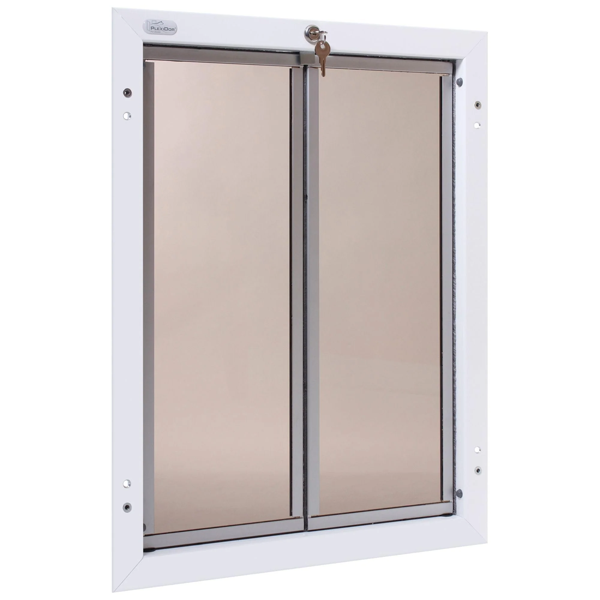 Responsible PlexiDor Performance Pet Doors – Door Mount with Lock Key White X-Large Quality