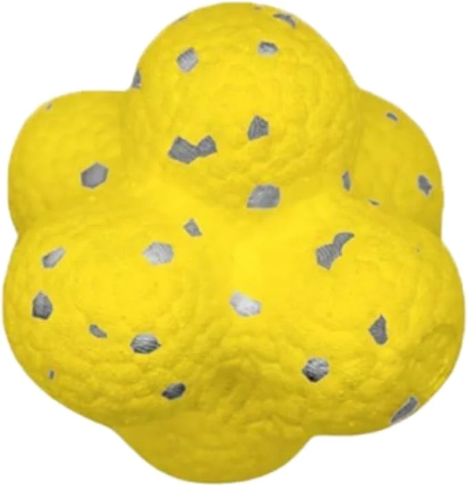 World-Class Dog Calming Chew Toy Durable Aggressive Chewer Ball with Emotional Support Plush Flying Disc Fetch Toy for Large Medium Dogs Tough Chew Resistant Ball and Ring Interactive Pet Toy Yellow Style1 About This Refined