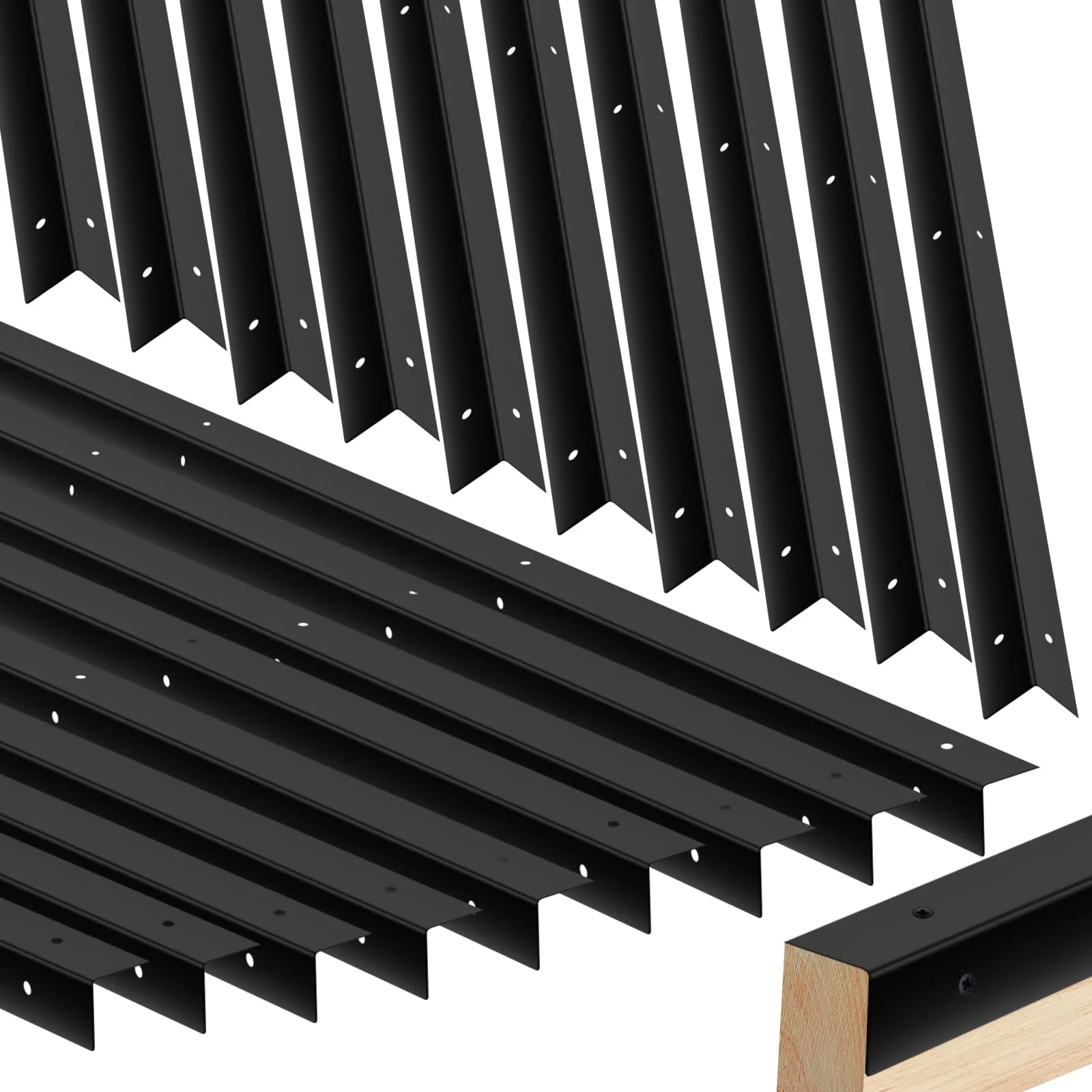 First-Class Hezaosth 20 Pcs Heavy Duty Angle Steel Horse Stall Chew Guards – 47.5 inches L x 1.5 inches W Rust-Resistant Breathable