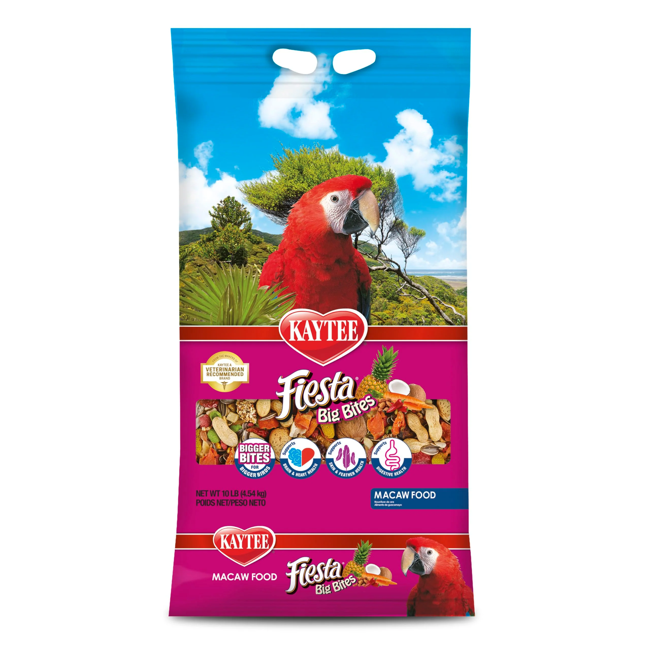 Breathable Kaytee Fiesta Big Bites Macaw Food – Nutritious Foraging Blend for Large Birds 10 lb High-End