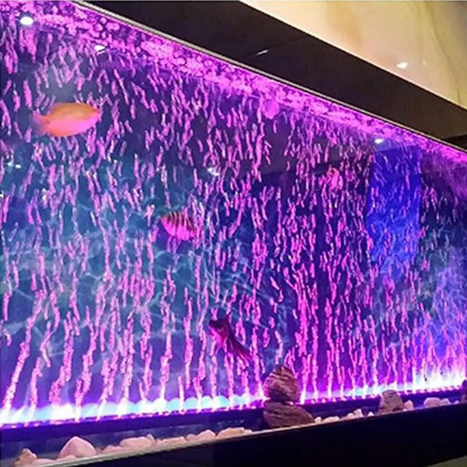 Excellent REIRQIE LED Aquarium Lights for Fish Tank – Submersible RGB Bubble Wall Remote IP68 40-inch Reusable