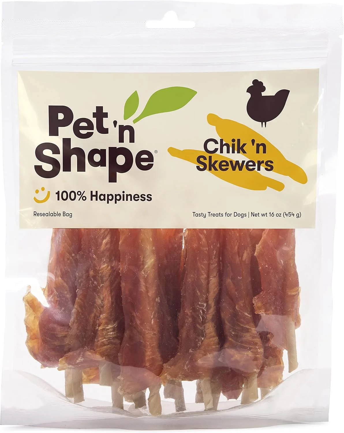 Lightweight Pet 'n Shape Chik 'n Skewers - Chicken Wrapped Rawhide Chew Dog Treats - 1 Pound Efficient