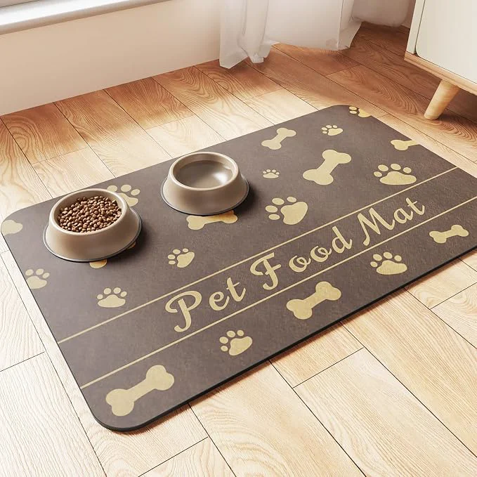 Fine Crafted Pet Feeding Mat-Absorbent Pet Placemat High-Performance