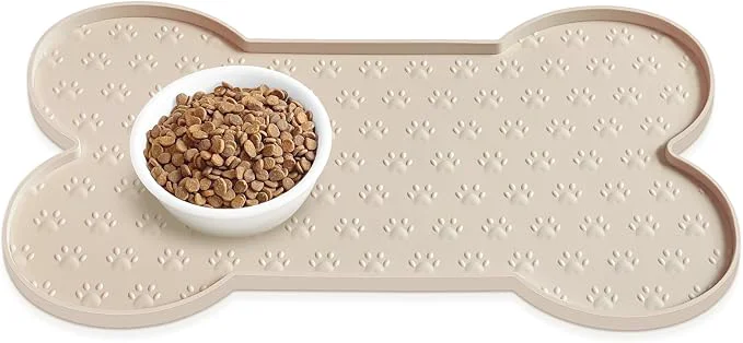 Expertly Made Dog Food Mat Anti-Slip Silicone Dog Bowl Mat Thicker Pet Placemat Waterproof High-Quality