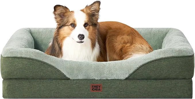 Verified EHEYCIGA Orthopedic Dog Bed for Medium Dog Waterproof Liner Washable High-End
