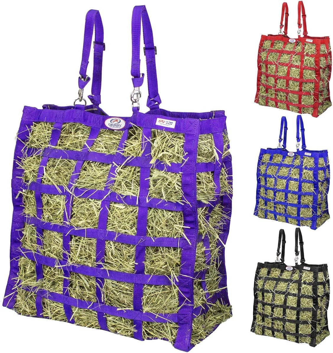 Professional Derby s Easy Feeder Horse Hay Bag with Super Tough Bottom and 1 Year Warranty Secure