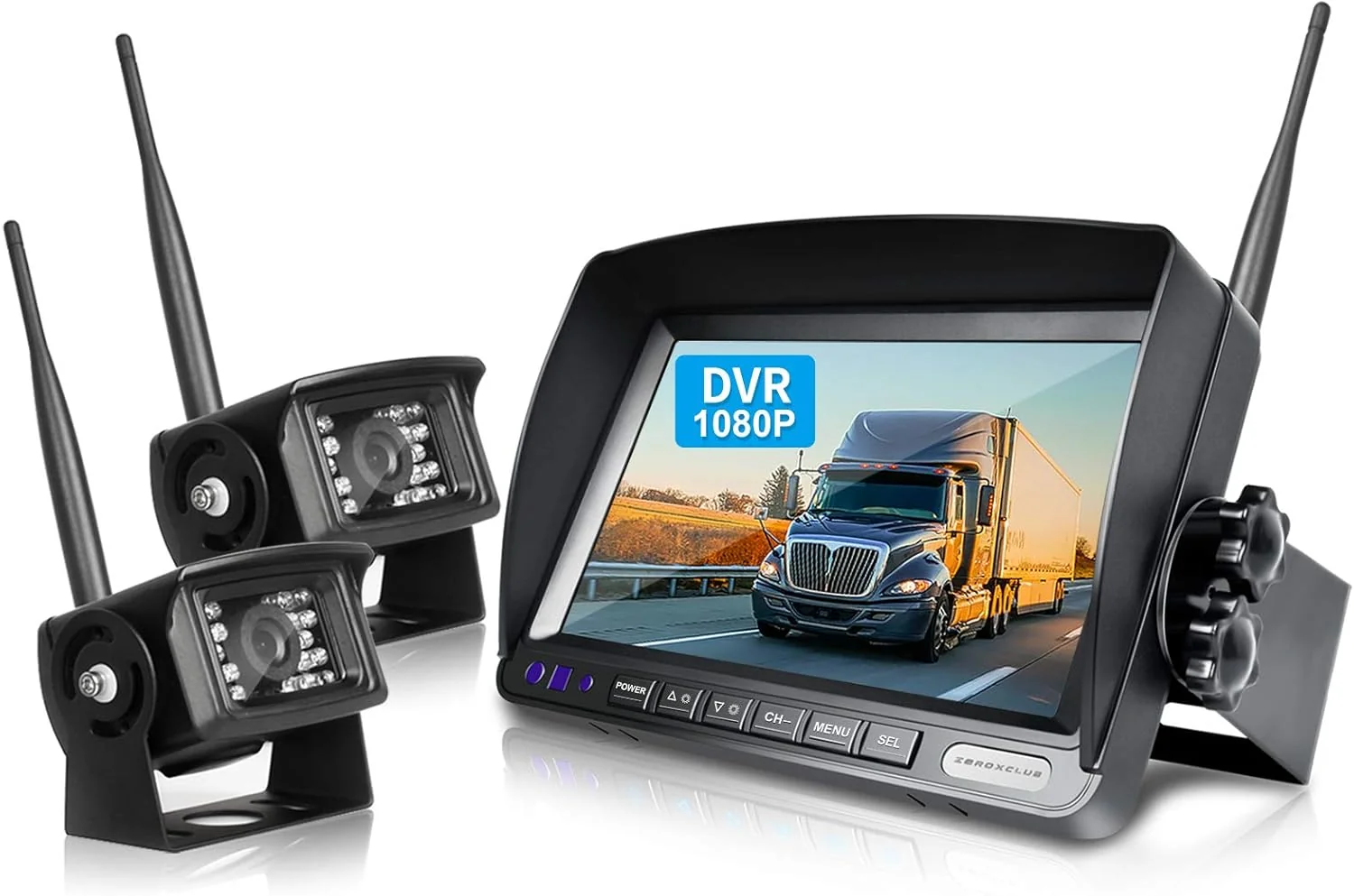 Artisan 1080P FHD Digital Wireless Backup Camera System Kit for RV Truck Trailer Van Bus Night Vision 7inch HD LCD Monitor IP69 Waterproof Rear View Camera No Interference Record-HW02-M Environmentally Friendly