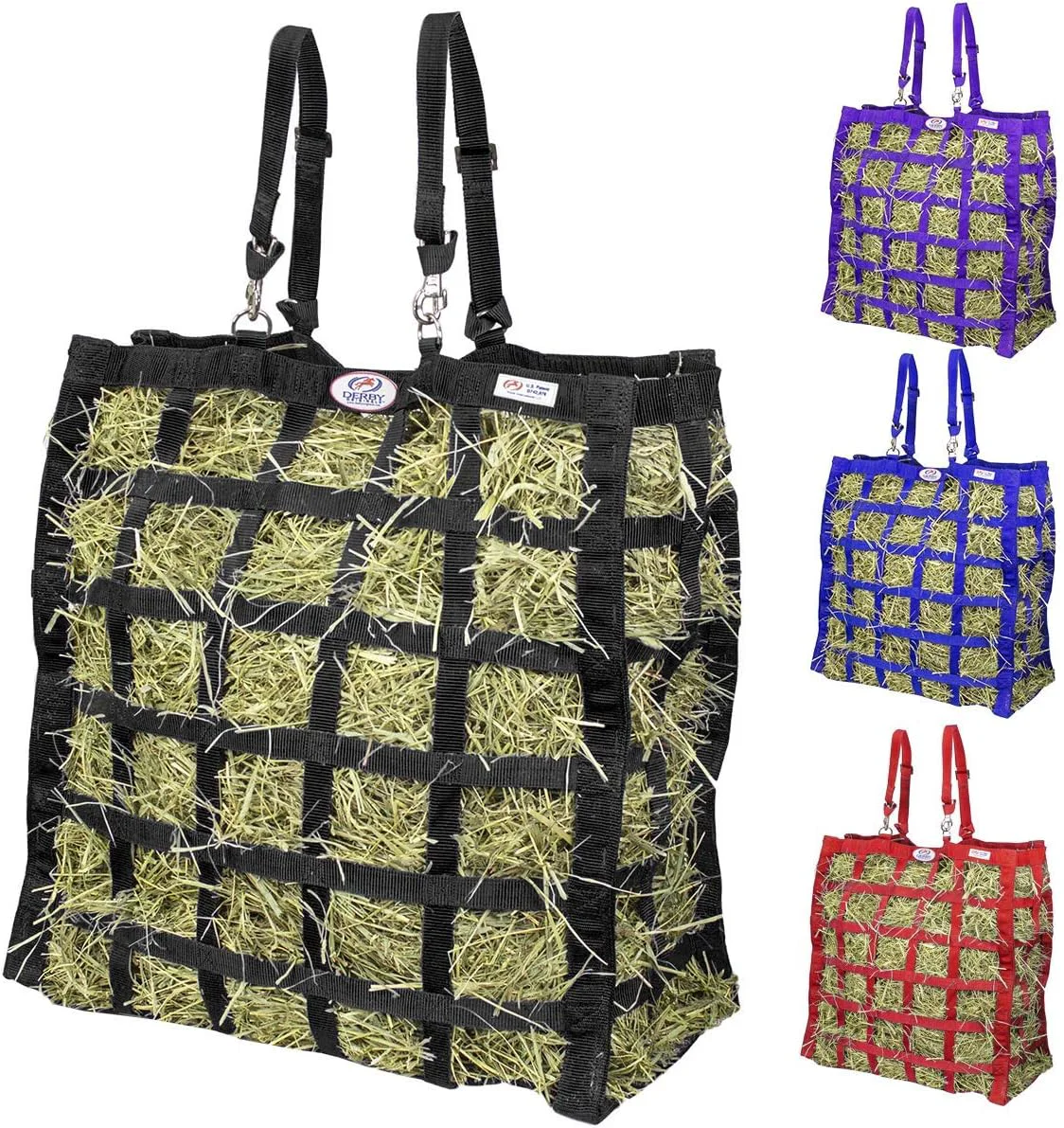 Solid Derby s Easy Feeder Horse Hay Bag with Super Tough Bottom and 1 Year Warranty Enhanced