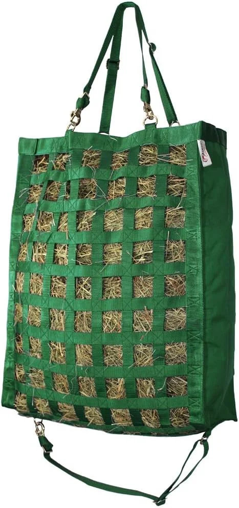 Eco-Friendly Derby s Front Web Slow Feeder Horse Hay Bag Super Tough Bottom with 6 Month Warranty Safe