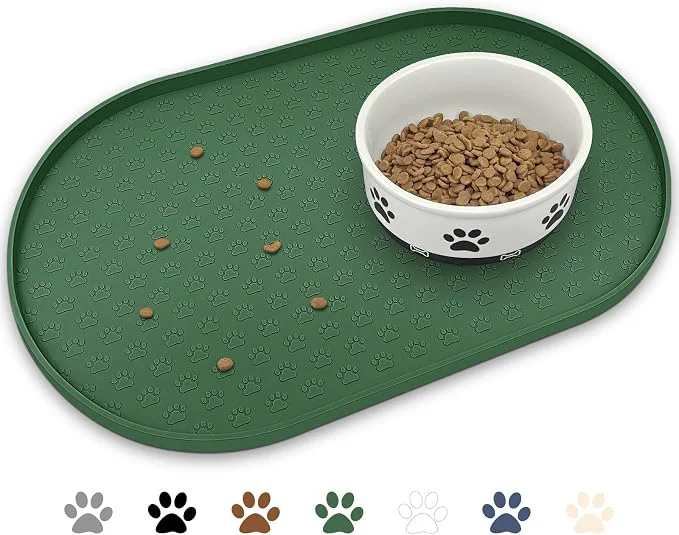 Consistent KPWACD Pet Placemat for Dog and Cat Anti-Slip Waterproof Dogs Feeding Bowl Mat Durable