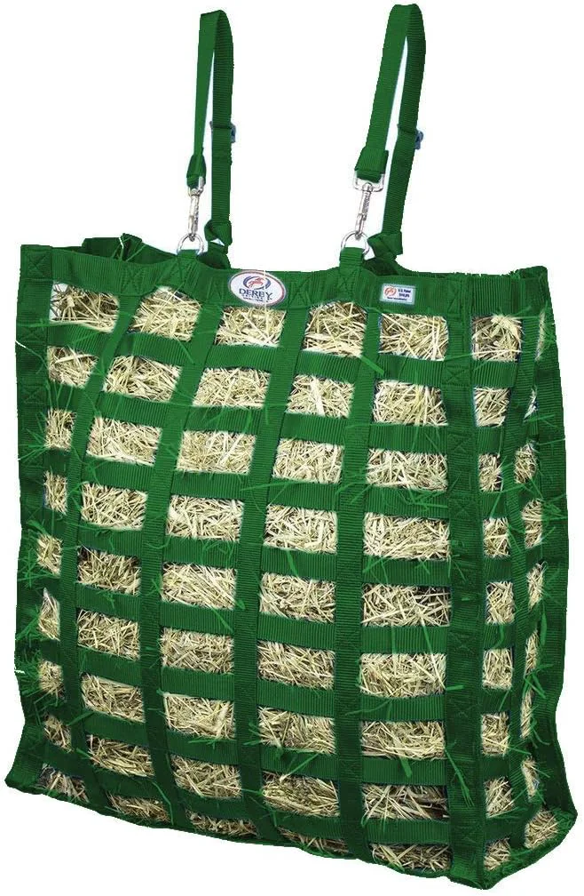 High-Performance Derby s Supreme 4-Sided Slow Feed Hay Bag – Patented 1-Year Warranty 3.5 1.75 Openings Soft