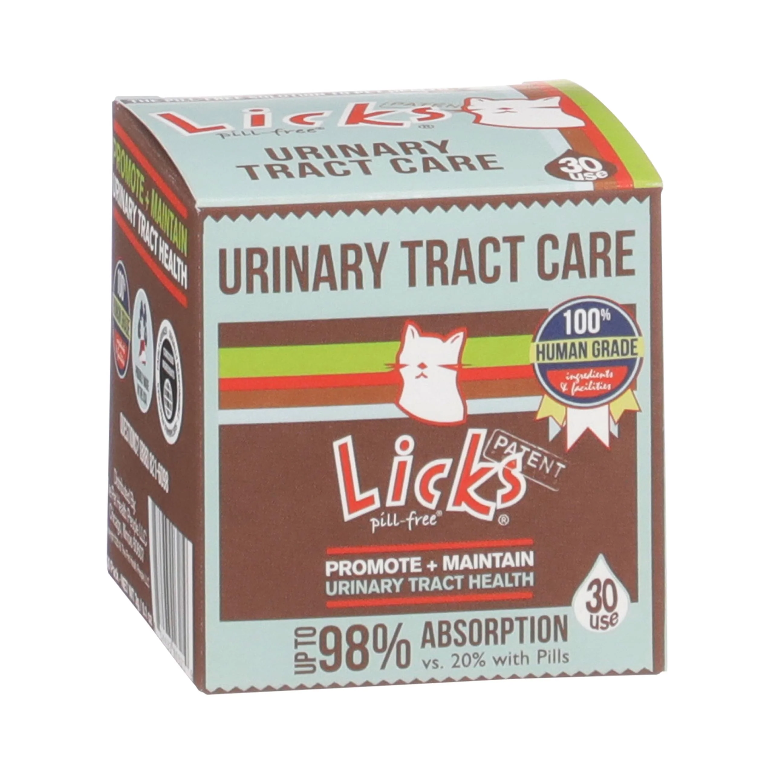 Easy-to-Use Licks Pill Cat Urinary Tract Care Gel Packets – UTI Support with Omega-3 L-Lysine Traditional