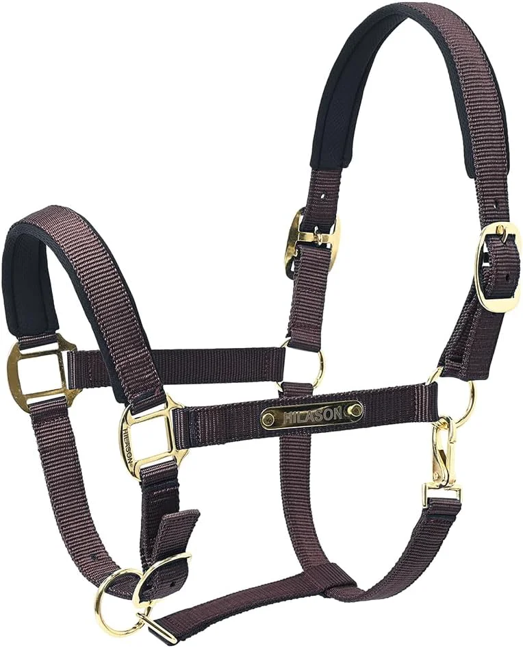 Enhanced HILASON Western Safety Horse Halter Comfortable and Flexible Nylon Halters Adjustable Cute Dependable