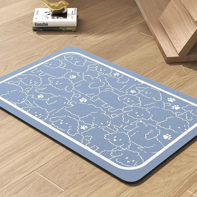 Fast Pet Feeding Mat-Absorbent Dog Mat Flexible