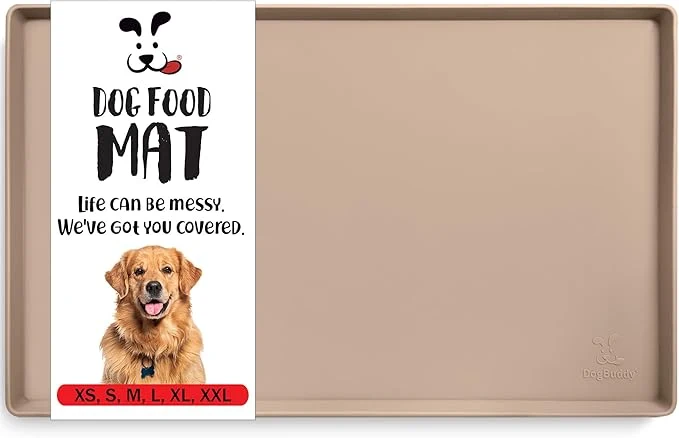 Casual DogBuddy Dog Food Mat – Waterproof Dog Bowl Mat Durable