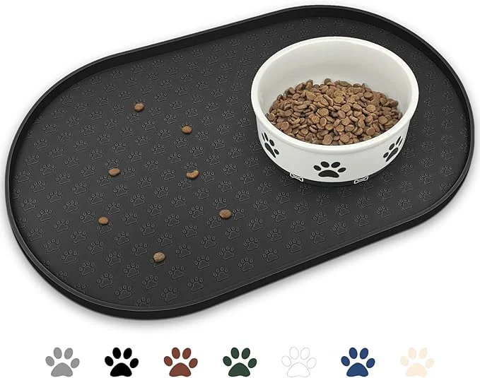 Fine KPWACD Pet Feeding Mat for Dogs and Cats Silicone Dog Placemat Non-Slip Crafted