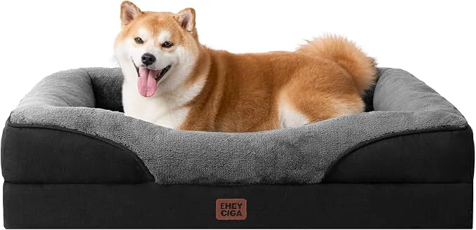 World-Class EHEYCIGA Orthopedic Dog Bed for Large Sized Dog Waterproof Liner Washable Soft