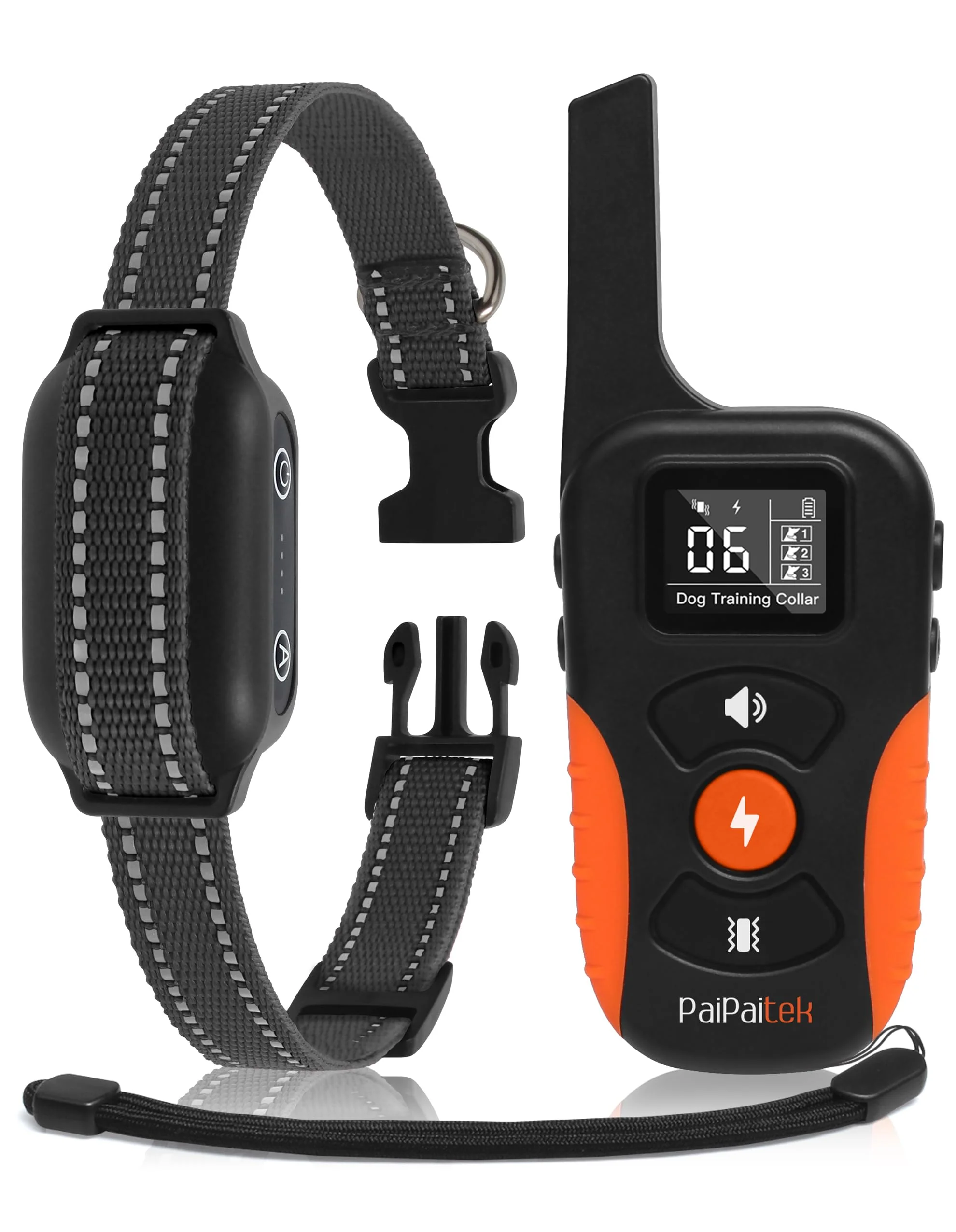 High-Quality PaiPaitek Bark Collar with Remote Auto Mode – 3300ft Range Waterproof Receiver Rechargeable Premium Material