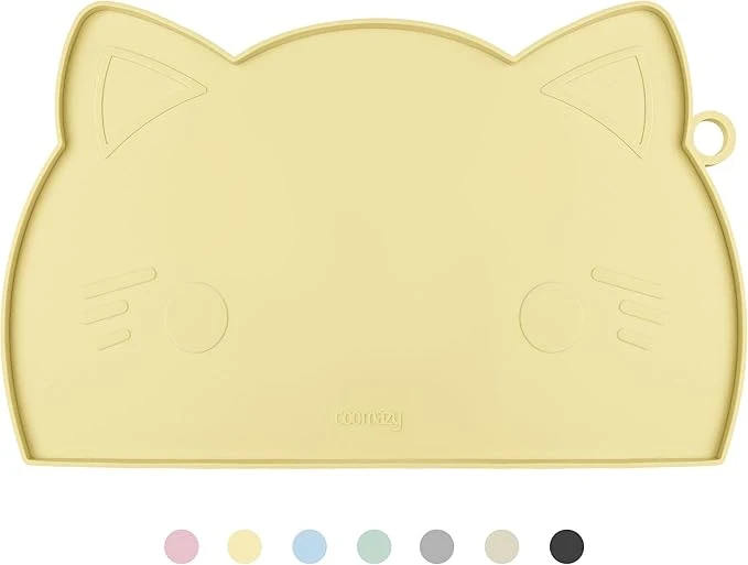 Natural Coomazy Cat Food Mat Thicker Dog Feeding Mat Original