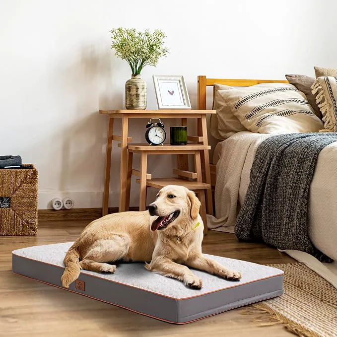 Verified Sunheir Orthopedic Dog Bed for Medium Dogs Waterproof Deluxe Plush Dog Crate Selected