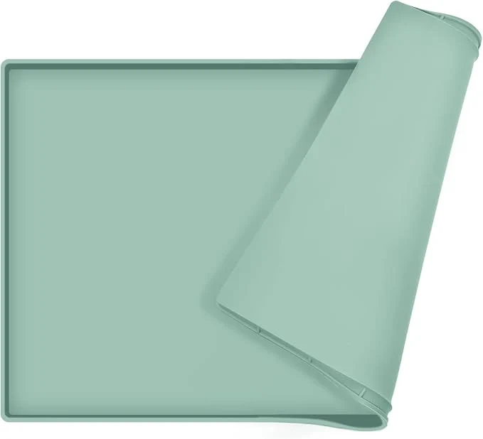 Dependable Dog Food Mat Silicone Waterproof Food Tray Non Slip Pet Bowl Mats Placemat Comfortable