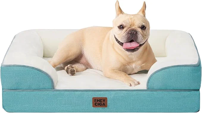 Authentic EHEYCIGA Orthopedic Dog Bed Waterproof Memory Foam Turquoise Blue Specialty