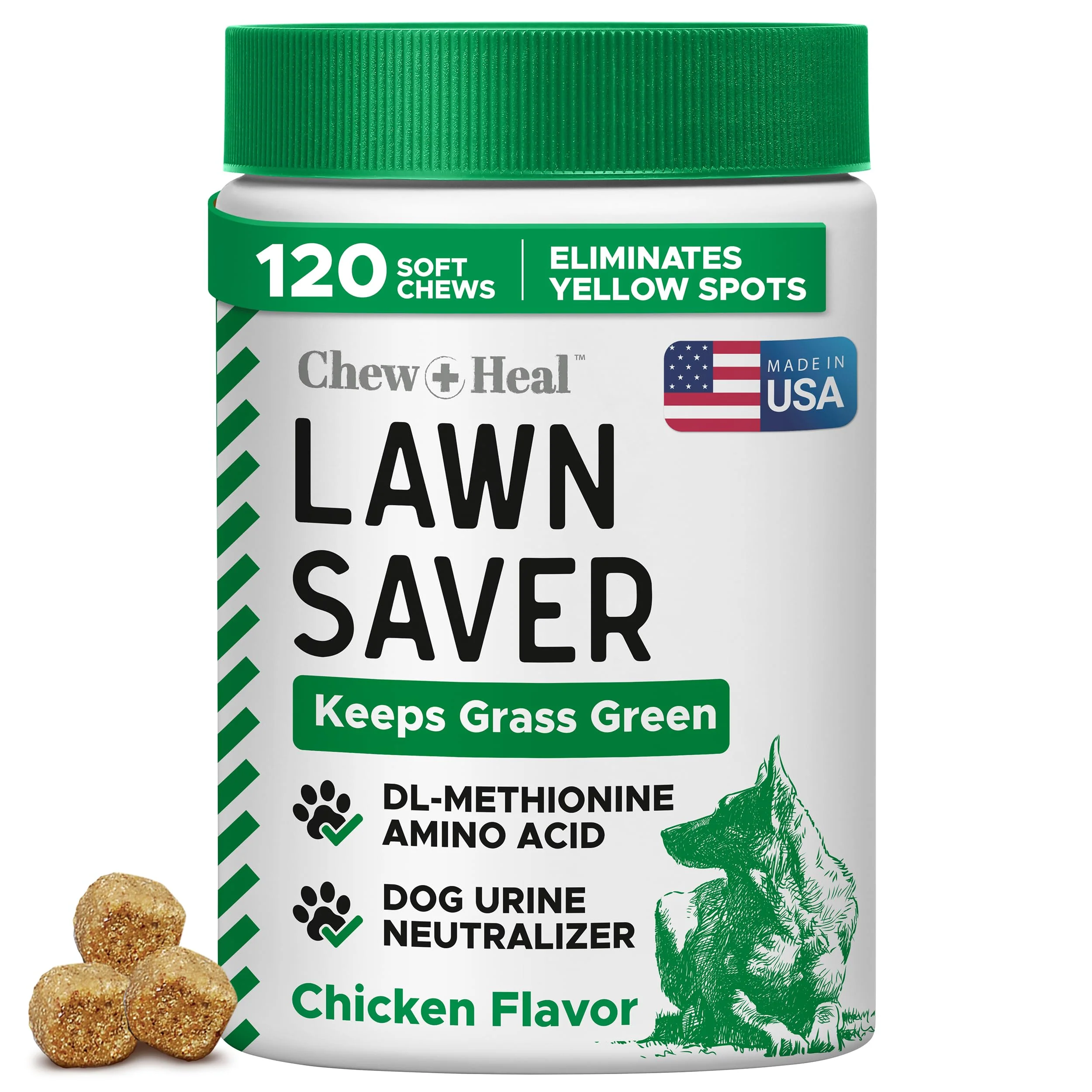 Stylish Chew Heal Labs Dog Urine Neutralizer for Lawn — Green Grass Saver User-Friendly
