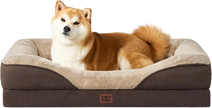 Consistent EHEYCIGA Orthopedic Dog Bed for Large Sized Dog Waterproof Liner Washable Trusted