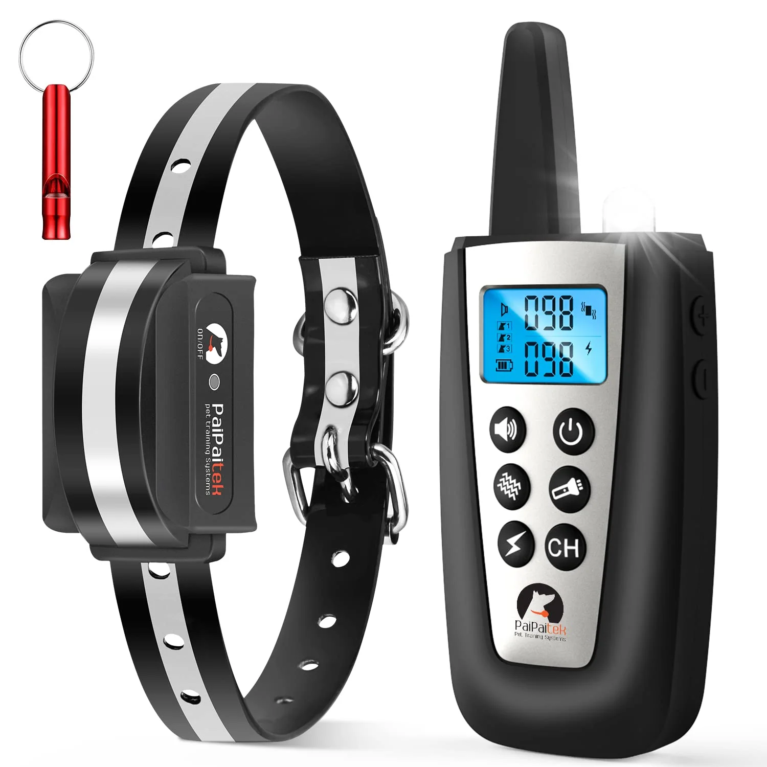 Elite PaiPaitek Bark Collar with Remote — Auto Bark Control 3 Training Modes 3300ft Range Clean