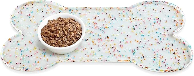 Exclusive Dog Food Mat Anti-Slip Silicone Dog Bowl Mat Thicker Pet Placemat Waterproof Effective