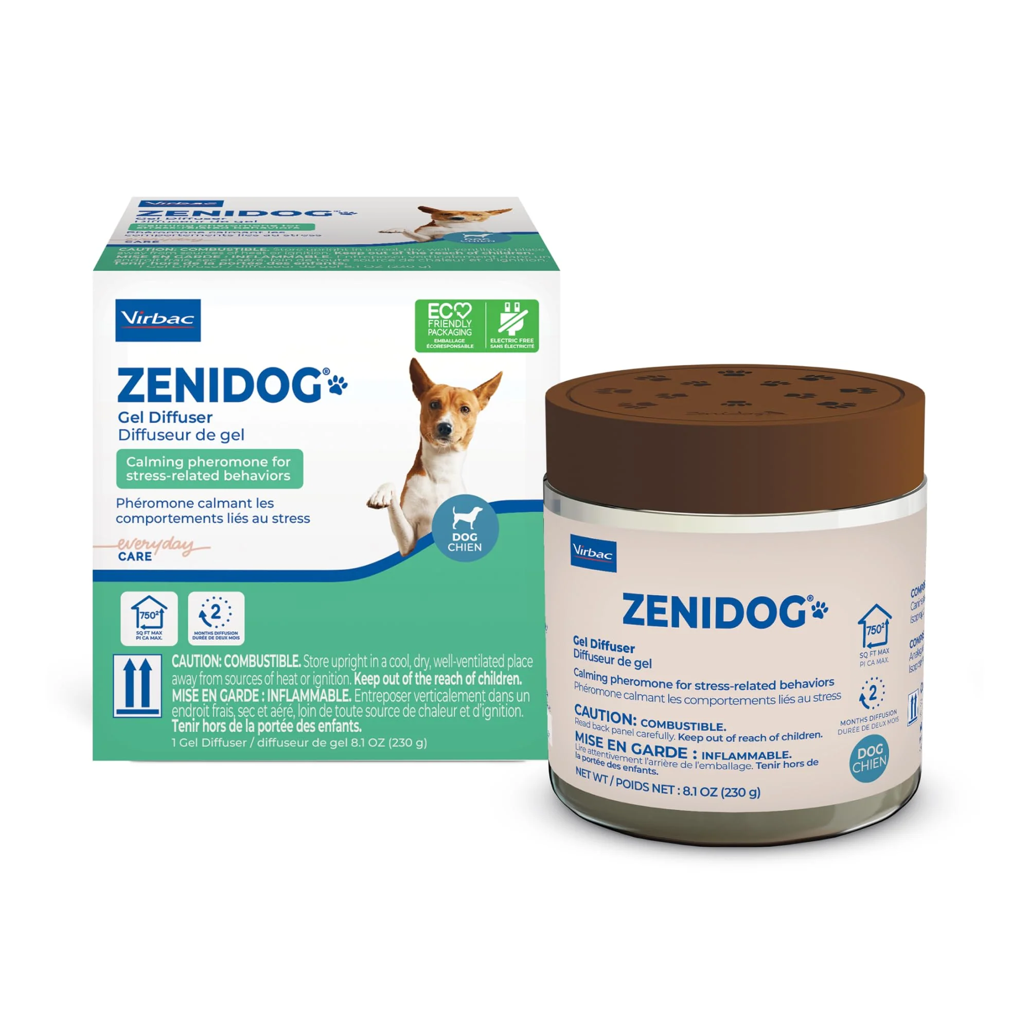 Elite Virbac Zenidog Gel Diffuser — Calming Pheromone Diffuser for Dogs No Electricity Up to 2 Months Casual