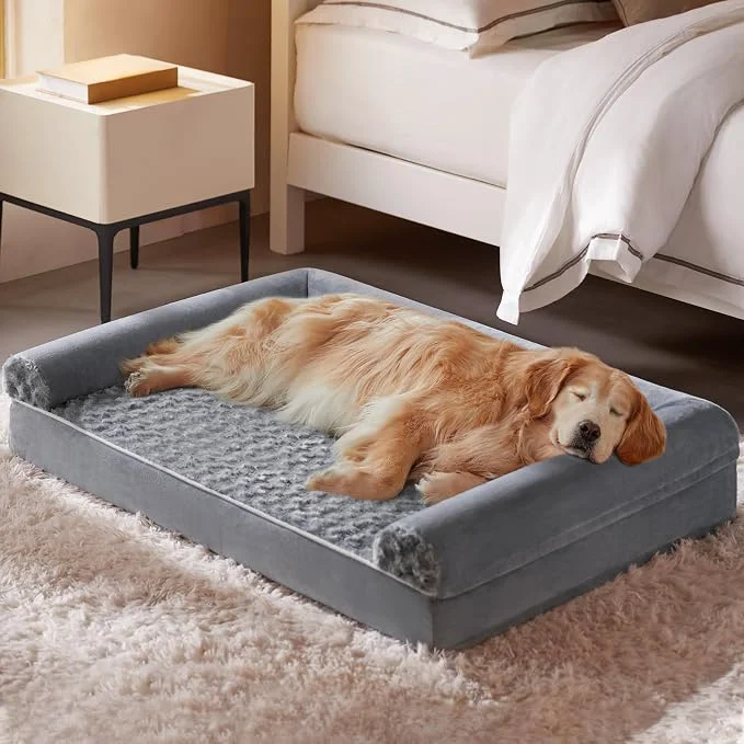 Breathable BFPETHOME Dog Beds for Large Dogs Orthopedic Dog Bed for Medium Large Dogs Fine