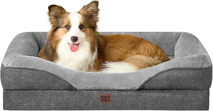 Versatile EHEYCIGA Orthopedic Dog Bed for Large Sized Dog Waterproof Liner Washable Original Design