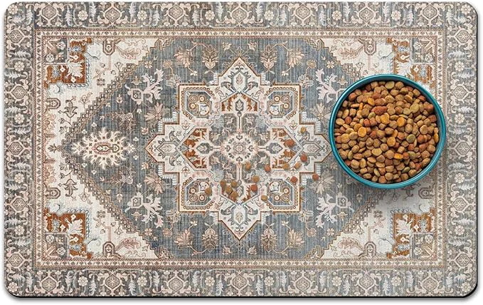 Responsible Dog Food Mats for Floors Absorbent and Quick-Drying Pet Cat Food Mat Proven