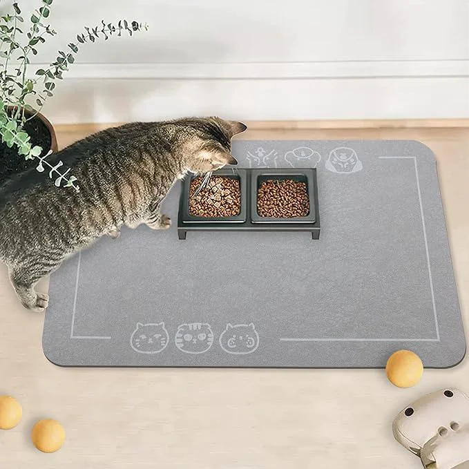 Safe YCT Pet Food Mat Non-Slip Bottom Absorbent Quick Dry Cat Dog Feeding Mat World-Class