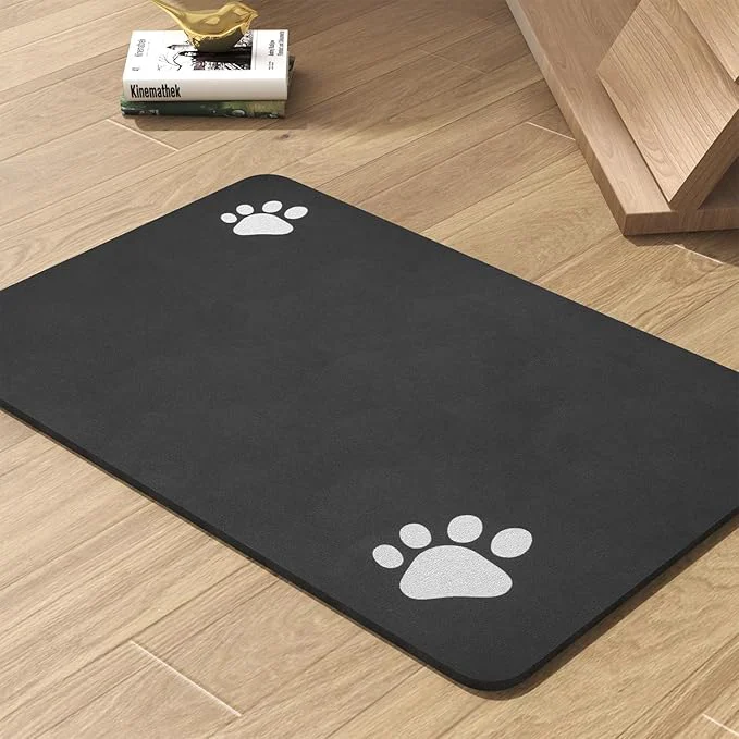 Stylish Pet Feeding Mat-Absorbent Dog Mat Green