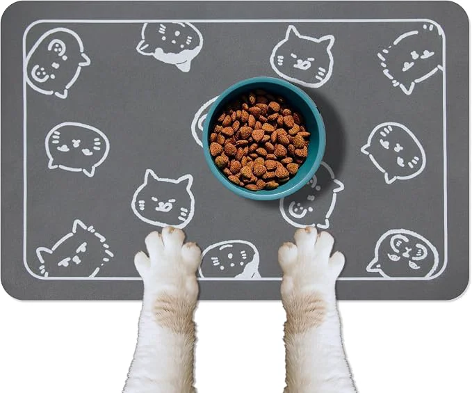 Secure YCT Cat Food and Water Mat for Pets Authentic