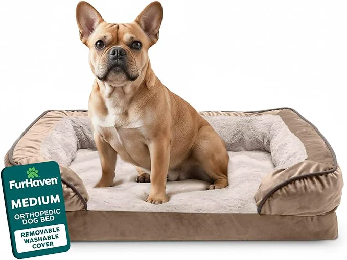 Stylish FurHaven Orthopedic Dog Bed for Medium Dogs Comfort Sofa High-Quality