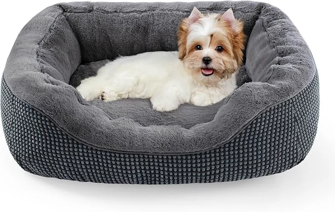 Trendy INVENHO Dog Beds for Small Medium Dogs Washable Calming Orthopedic Warming Unique