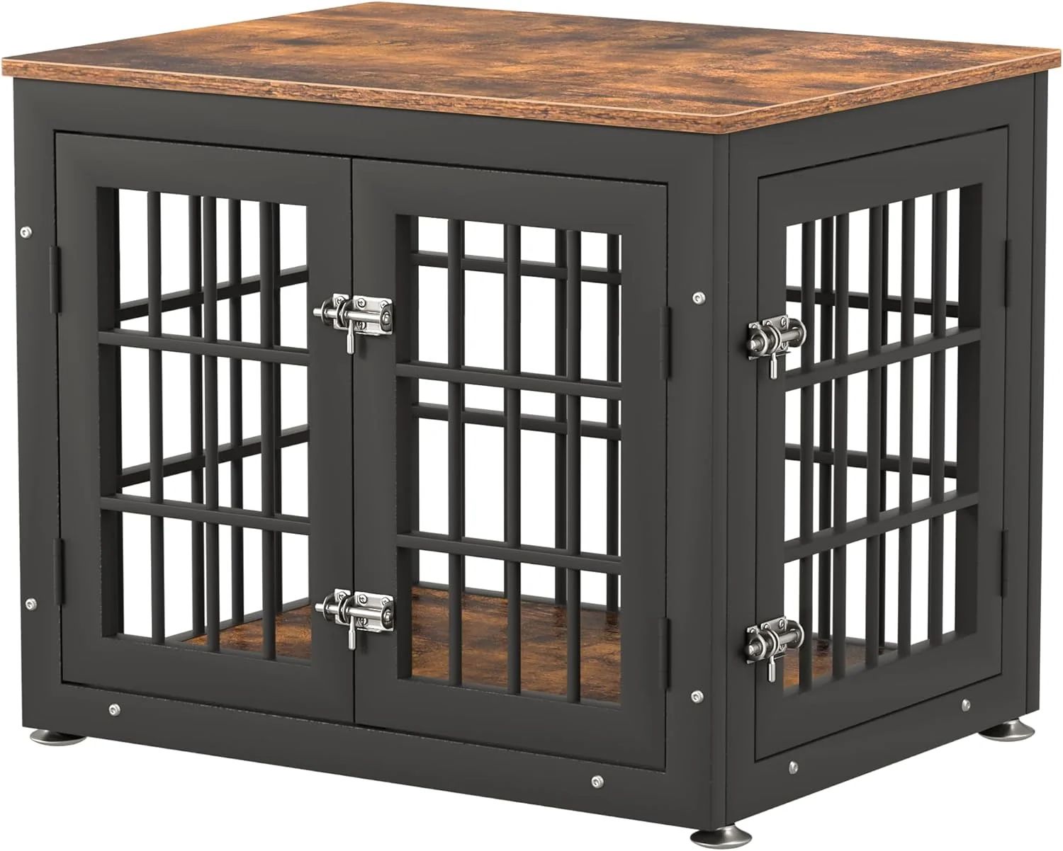 Reusable 26 Inch Heavy Duty Dog Crate Furniture for Small Dogs Decorative Pet House End Table Wooden Cage Kennel Furniture Indoor Rustic Brown Expertly Made