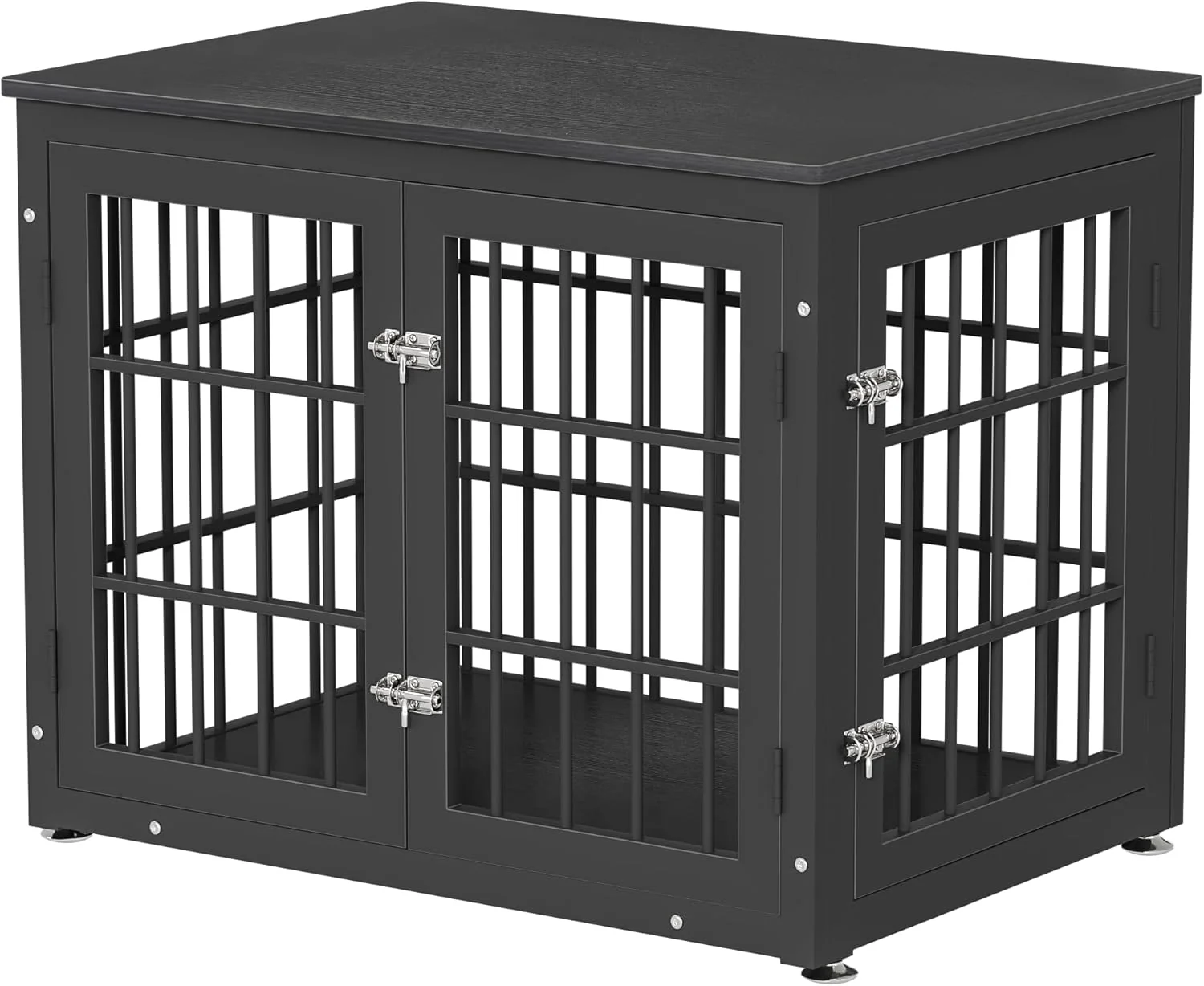Reusable 32 Inch Heavy Duty Dog Crate Furniture for Medium and Small Dogs Decorative Pet House End Table Wooden Cage Kennel Furniture Indoor Black Exceptional
