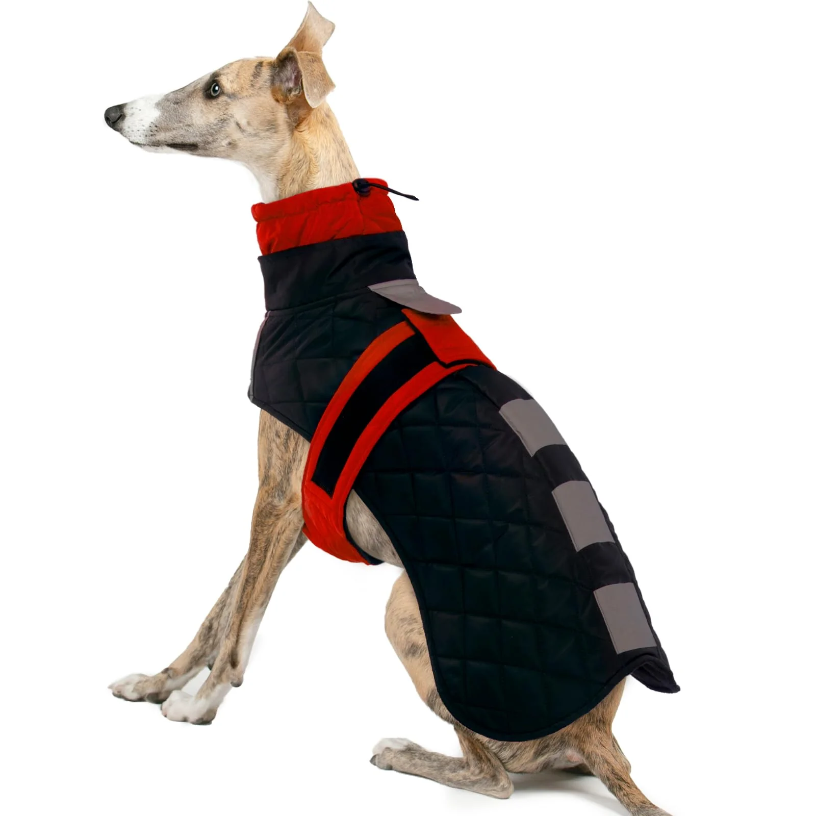 Reusable IECOii Greyhound Cozy Fleece Jumper – Red XL Windproof Waterproof Winter Coat for Greyhounds Lurchers Whippets Official