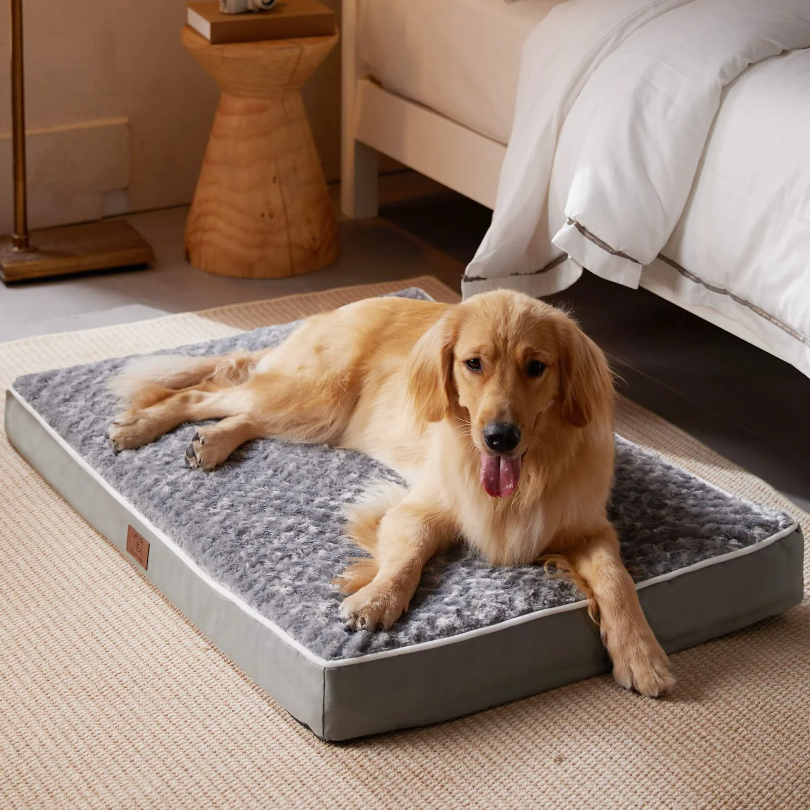 Superior WNPETHOME Orthopedic Large Dog Bed Waterproof Washable Cover Non-Slip Egg-Crate Foam Luxury