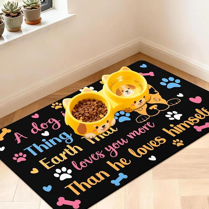 Authentic Pet Feeding Mat for Floors Waterproof Dog Mat for Food and Water Absorbent Innovative