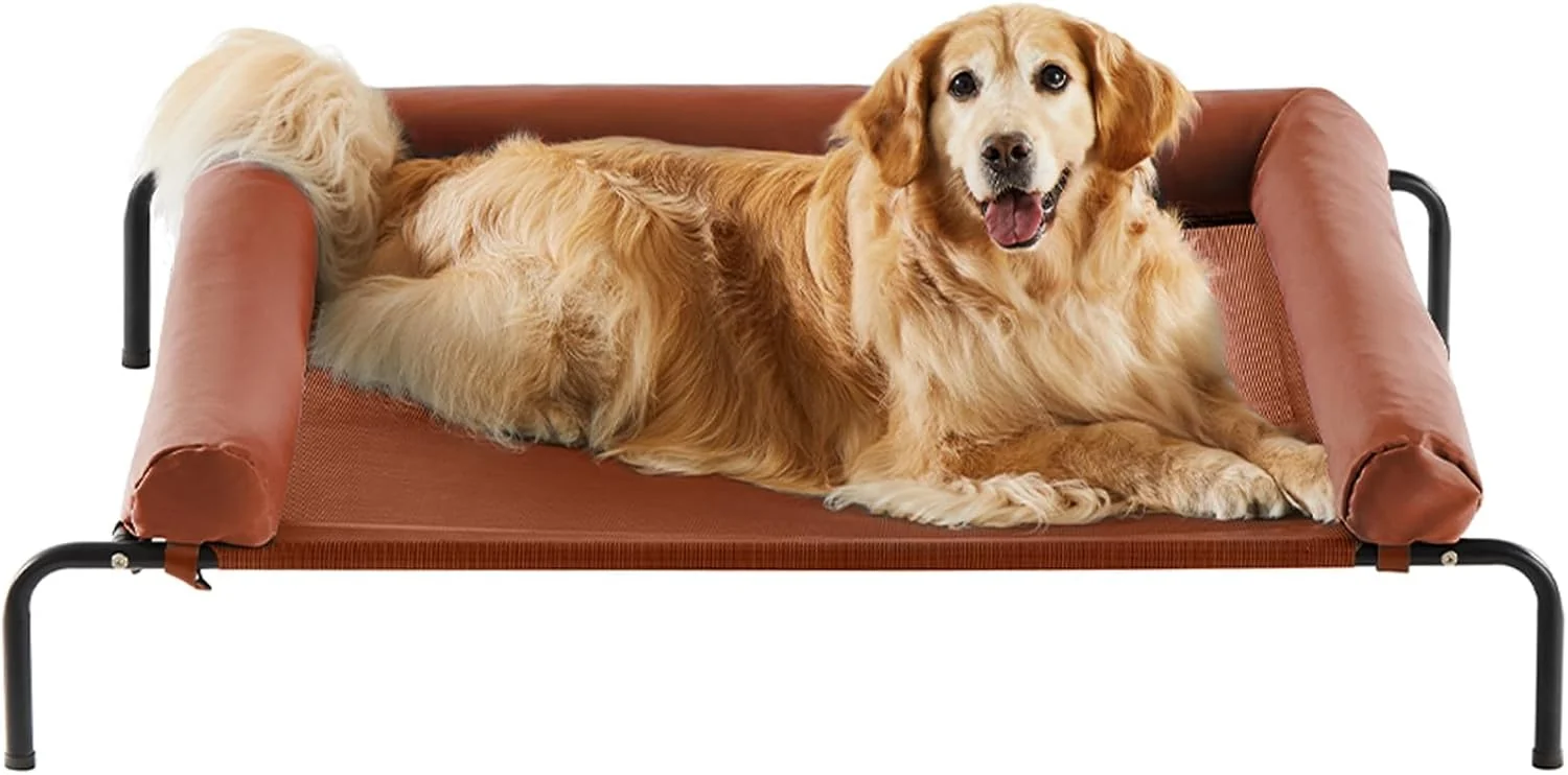 Classic RRPETHOME Large d Cooling Dog Bed Raised Dog Cot Beds for Large Dogs d Outdoor Pet Cot Chew Proof Portable Cooling Pet Cot with Skid-Resistant Feet and Breathable Mesh Crafted