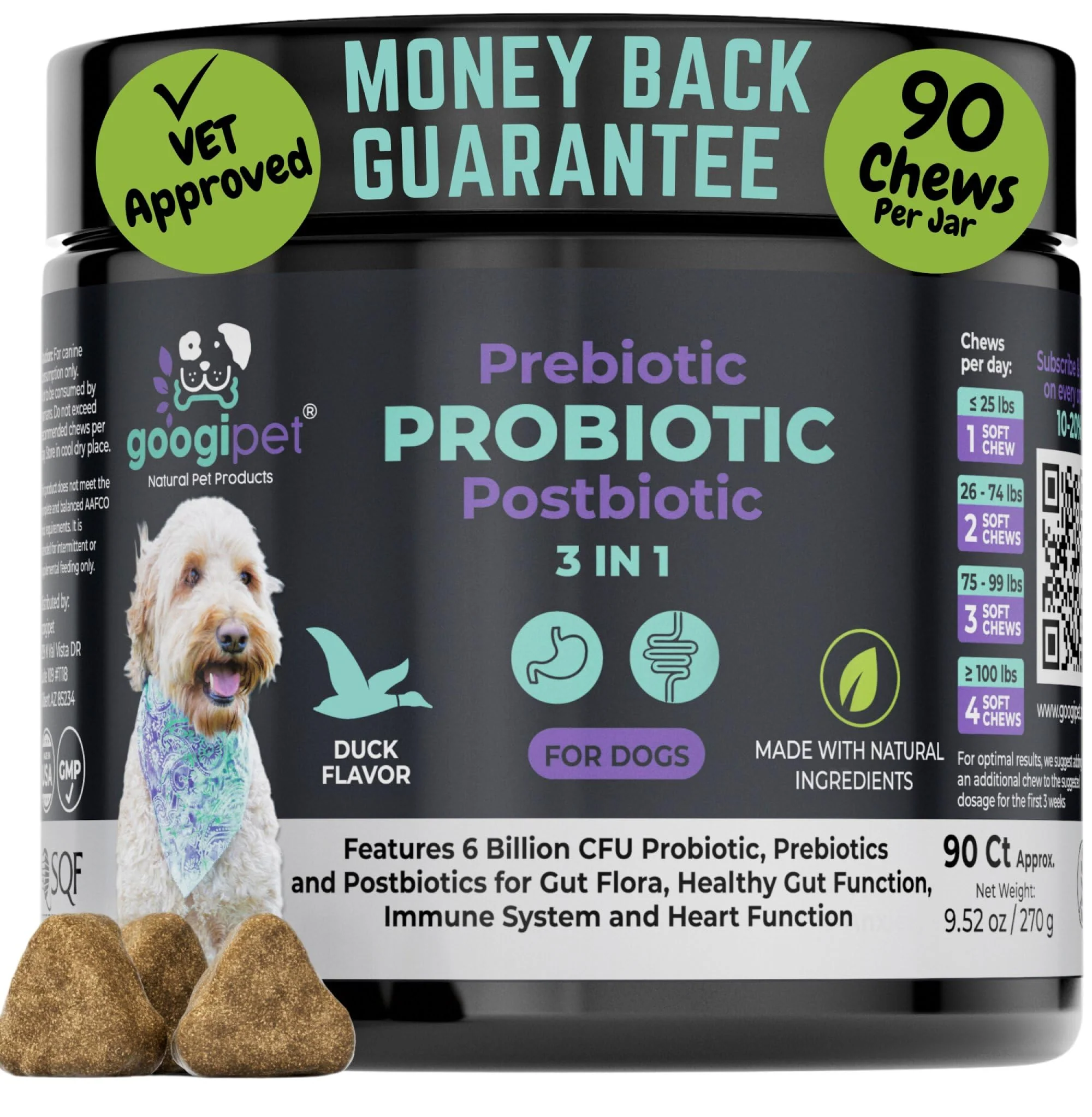 Next-Generation Googipet Probiotics for Dogs – Digestive Health Chews GOOGIPET NATURAL PET PRODUCTS Original Design